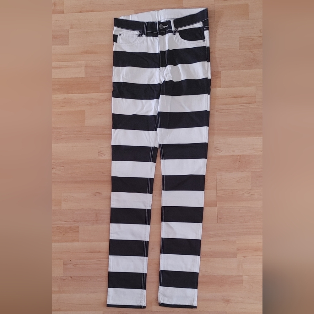 Black and White Striped Pants Cheap Monday NWOT